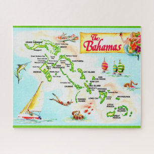 Oude kaart van Bahama-eilanden Legpuzzel