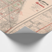  Oude Kaart van Chicago - 1893 Cadeaupapier (Hoek)