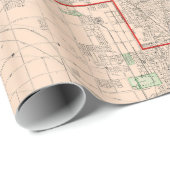  Oude Kaart van Chicago - 1893 Cadeaupapier (Rol Hoek)