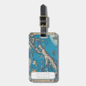 Oude Kaart van de Bermudaeilanden Bagagelabel (Voorkant verticaal)