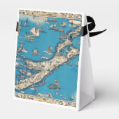  Oude Kaart van de Bermudaeilanden Bedankdoosjes (Achterkant)