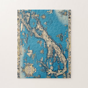  Oude Kaart van de Bermudaeilanden Legpuzzel