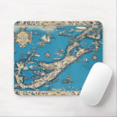  Oude Kaart van de Bermudaeilanden Muismat (Met muis)