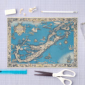  Oude Kaart van de Bermudaeilanden Tissuepapier (Craft)