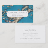  Oude Kaart van de Bermudaeilanden Visitekaartje (Voorkant / Achterkant)