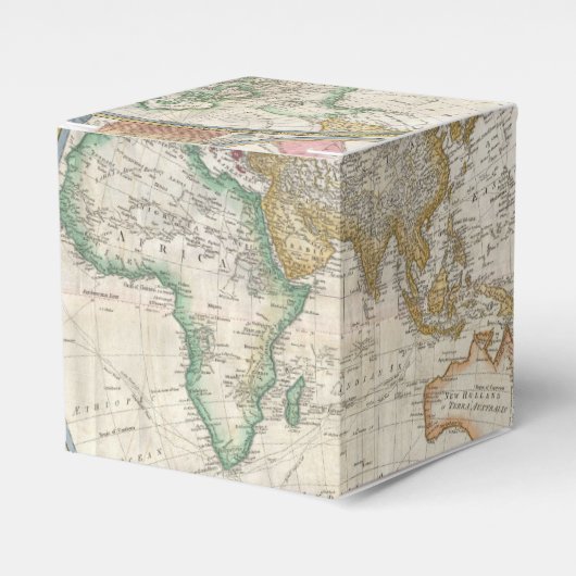 Oude kaart van de wereld bedankdoosjes (Voorkant Zijde)