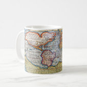 Oude kaart van de wereld koffiemok (Voorkant links)