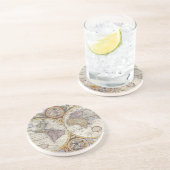 Oude kaart van de wereld zandsteen onderzetter (Zijkant)