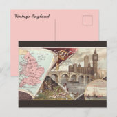 Oude kaart van Engeland (Voorkant / Achterkant)