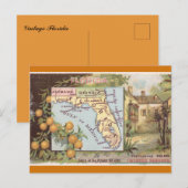 Oude kaart van Florida (Voorkant / Achterkant)