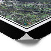 Oude kaart van het Poster van het Tennessee-meer (Hoek)