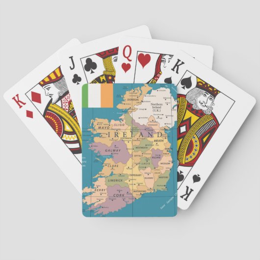 Oude kaart van Ierland (Achterkant)