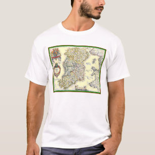 Oude kaart van Ierland T-shirt