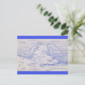 Oude kaart van Mobile Bay (Staand voorkant)