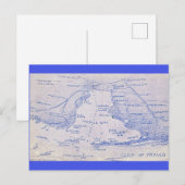 Oude kaart van Mobile Bay (Voorkant / Achterkant)