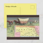 Oude kaart van Nebraska (Voorkant / Achterkant)