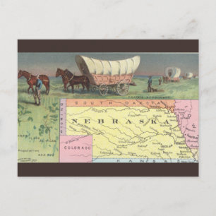 Oude kaart van Nebraska