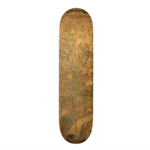 Oude kaart van New York City in 1852 Skateboard