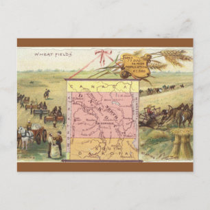 Oude kaart van North Dakota