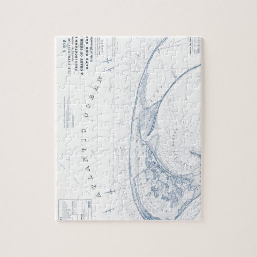 Oude kaart van provincetown Cape Cod Legpuzzel (Verticaal)