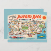 Oude kaart van Puerto Rico (Voorkant / Achterkant)