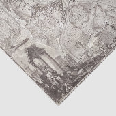Oude  kaart van Rome Grote Stad Tissuepapier (Detail)