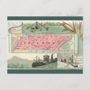 Oude kaart van Tennessee