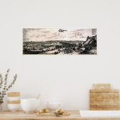 Oude kaart van Tokio (Edo) Poster (Keuken)