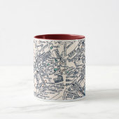 Oude kaart van West End London Mok (Midden)