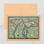 Oude kaart van Yosemite (Voorkant / Achterkant)