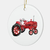 Oude kaart voor rode trekkers keramisch ornament (Links)