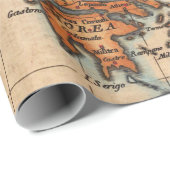 Oude kaartpatroon cadeaupapier (Rol Hoek)