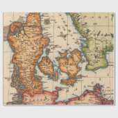 Oude kaartpatroon cadeaupapier (Vlak)