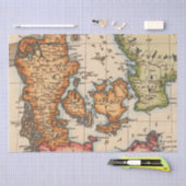 Oude kaartpatroon tissuepapier (Craft)