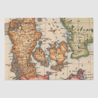 Oude kaartpatroon tissuepapier