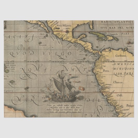 Oude Kaartserie 1 Ontwerp 14 Tissuepapier (Voorkant)