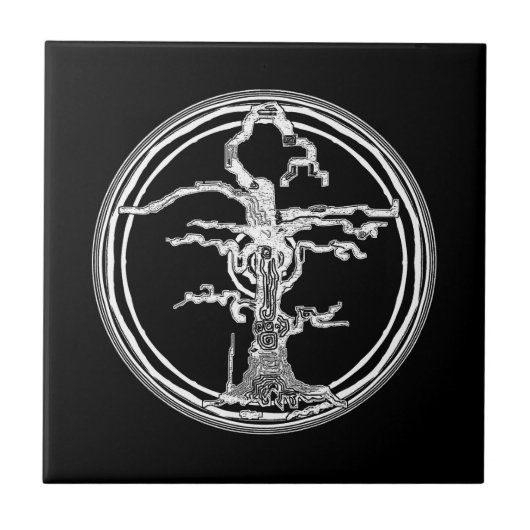 Oude kabelboom tegeltje (Voorkant)