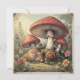 Oude Kabouterhuis Paddenstoelen en Wilde Dieren