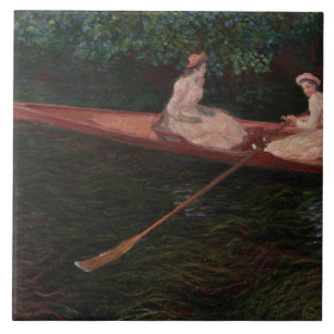 Oude kano op de Epte Claude Monet Tegeltje