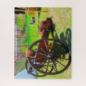 Oude kanonnen uit de burgeroorlog. Kerstgroeten Legpuzzel (Verticaal)