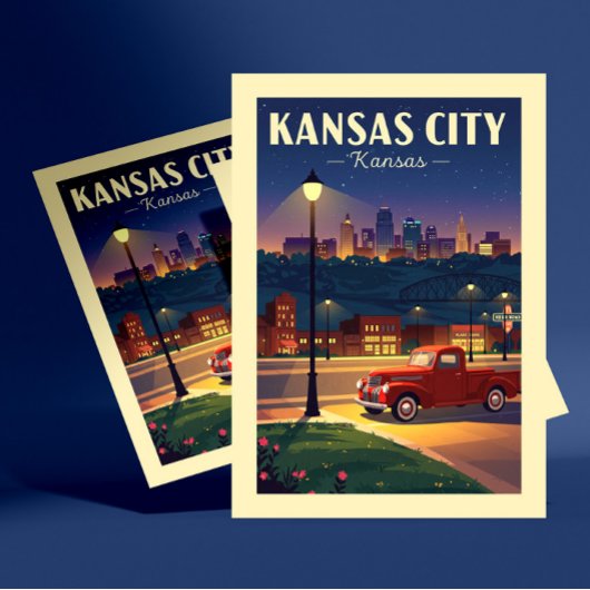 Oude Kansas City Briefkaart