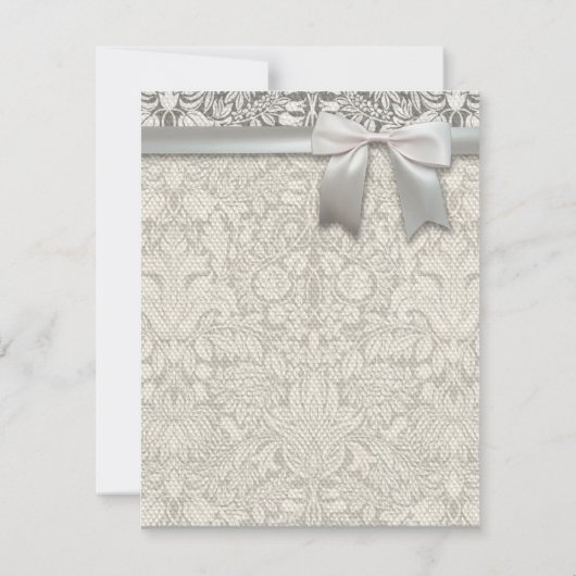 Oude Kant Bruiloft Bruids Douche Uitnodiging op ma (Achterkant)