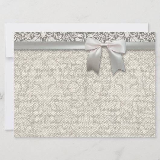 Oude Kant Mooie Bruiloft Uitnodiging Custom (Achterkant)