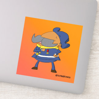 Oude Kapitein Cartoon Kapitein Sticker
