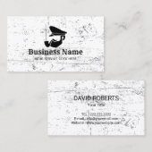 Oude kapitein Logo  Grunge Visitekaartje (Voorkant / Achterkant)