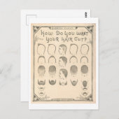 Oude Kapper Grafiek Postkaart (Voorkant / Achterkant)