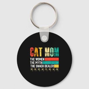 Oude kat mama de man de mythe snack dealer sleutelhanger