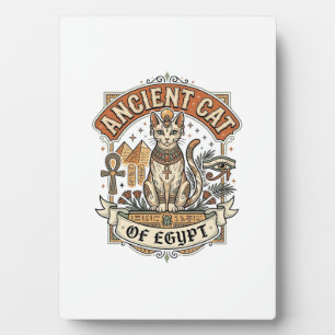 Oude Kat Van Egypte Kat Oud Egypte Vintage Vec Fotoplaat