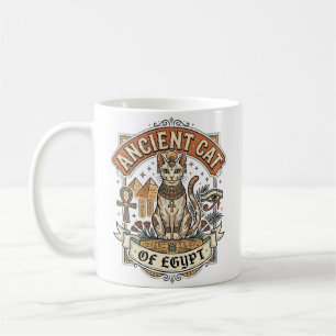 Oude Kat Van Egypte Kat Oud Egypte Vintage Vec Koffiemok