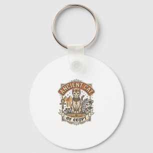 Oude Kat Van Egypte Kat Oud Egypte Vintage Vec Sleutelhanger